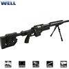 WELL Fucile Softair sniper MB4410 con bipiede in metallo colore nero marchio Well