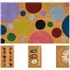 Olivo Tappeti OLIVO.shop | FANTASY 12 Zerbino ingresso casa, tappeto ingresso interno, zerbino ingresso esterno, zerbino in fibra di cocco naturale con stampe colorate 30x50 cm (CIRCLES)