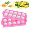 Tilizan 2 Pezzi Quadrato e Rotondo Stampo in Plastica per Ravioli, Quadrati Tondi Confezione Stampi per Ravioli,Stampo per 10 Ravioli, Per Fare Ravioli, Riutilizzabile (Rosso chiaro)