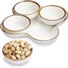 ONEMORE Snack in Porcellana da Servire Set, Vassoio per antipasti con 4 ciotole estraibili, per salse, snack, antipasti e dessert