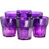 TREND FOR HOME 6 Bicchieri Viola 280 ml Vetro Colorato Bicchieri Colorati Cocktail Bicchieri Piccoli Vetro Bicchieri Vino Colorati Tumbler Bassi Set Bicchieri Bambini | Gigi Mysterious Twilight
