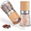 ZOLMER Set 2 macina sale e pepe manuale con macinino in ceramica regolabile - Macina pepe e sale in acciaio inox di alta qualità - Macina peperoncino