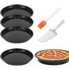 KUBDPQOR Teglie per Pizza da Forno, Pala per Pizza Scorrevole - Set di Teglie e Accessori per Pizza Ideali per Cucina Casalinga e Feste