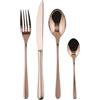 Sambonet 52553C81 - Taste Set di Posate da Tavola per 6 persone, 24 pezzi in Acciaio Inox finitura PVD : 6 forchette, 6 cucchiai, 6 coltelli, 6 cucchiaini da tè, Lavabili in lavastoviglie, Copper