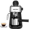 Garsent Caffettiera elettrica, Macchina per caffè espresso elettrica, 480W 220V 300ML / 6 tazze Caffettiera espresso Moka, piano trasparente