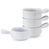 Henten Home 4 Tazze da Zuppa da 400 ml con Manico, Ciotole da Zuppa con Manici per Zuppa, Cereali, Stufato, Freddo, Tazze da Consommé Porcellana
