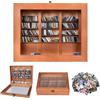 Zimoer Mini Libreria Decorativa Antistress, Anxiety Bookshelf, mini Scaffale per Libri per Ridurre l'Ansia, Espositore di Mini Libri per Decorazione di Casa/Soggiorno/Ufficio - 25x20x7 cm (Marrone)