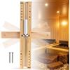 KOIROI Clessidra per Sauna, Clessidra da Sauna 15 minuti, Accessorio per Sauna, Girevole per Sauna, in legno, Resistente al Calore, Ecologico, per Sauna, a Parete, con 2 viti, Accessori per Sauna