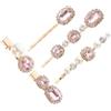 MOTHNUR 5pezzi Ferma Con Strass Per Donne E Ragazze Clip Metalliche Decorative Per Corti Accessori Femminili Per Occasioni Speciali Rhinestone Shiny