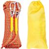 Gangying 8 mm Corda da Arrampicata Corda 10m Arrampicata Statica Corda di Sicurezza con 2 Moschettone ad Alta Resistenza Carico di Rottura: 1000kg per Alpinismo Fuga Strumenti Salvavita Arancione