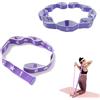 GVSS 2 pezzi cintura elastica da yoga con 8 fibbie, fascia elastica per sollevamento pesi, fascia elastica per yoga, cinghia per esercizi fitness per pilate,stretching e fitness, viola