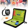 GOMETY Lavagna tattica da calcio, 28 x 42 cm, con pipa, arbitro, fischietto per allenatori di calcio, cartella tattica magnetica per la formazione, analisi dei giochi