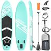 FBSPORT Tavola da SUP Gonfiabile SUP, Stand Up Paddling Board, Stand Up Paddle Board Gonfiabile per Stand Up Paddling 15CM Spessore, Surf con Alluminio Regolabile SUP Paddle + Pompa(DarkGreen)