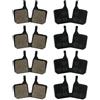 TOPBELIEF 4 paia di pastiglie freno a cubo, compatibili con Magura MT5 MT7, resina ad alte prestazioni, nero, metallo, mountain bike, freno a disco per bicicletta, resistente alle alte temperature