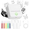 XSpecial Mini Stampante Termica Tascabile, Stampante Portatile Stampante Fotografica Inkless, per Appunti, Memo, Pittura Fai Da Te, con 5 Rotoli di Carta Termica e Penne a Colori (X6)