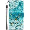 EuoDuo Compatibile con Samsung Galaxy S9 Cover Libro con Disegni Custodia Portafoglio in PU Pelle Completa Protettiva Magnetica Flip Caso Wallet Case - Mare Profondo