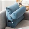 Treer Cuscino da Lettura per Letto Grande Cuscino Schienale Divano Cuscino Lombare per Testiera Wedge Cuscino Cuscino di Supporto Cuscini per Poggialetto - Colorato (45 * 45 * 20cm,Blu)