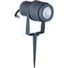 ZOREI Faretto Led Con Picchetto 12W, Faro Da Esterno Giardino IP65, Garden Spike 12W 720 Lumen, Carcassa Grigio (Warm White 3000K)