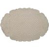 Blanc Mariclò Set Tovaglietta Americana Ovale Stile Shabby Chic, Centrino Sottopiatto Trapuntato Beige, Collezione Carmen