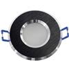 TrAdE Shop Traesio - Porta FARETTO Incasso per Doccia Impermeabile IP44 Supporto FARETTI GU10 LUCI P4-31554 - Nero