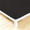 LARA MORADA - Lenzuolo Sotto Con angoli Singolo Elasticizzati, 100% Cotone, Made In Italy, Tinta Unita, Per Letto Singolo 1 Posto, 90cm x 200cm + 25 cm Black