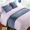 TTiiLoe Copribiancheria da letto Queen Bed - Copriletto in morbido velluto, colore: grigio, blu, lussuoso, per piedi del letto, sciarpa, asciugamano per hotel, 260 x 50 cm