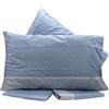 Novia Il Bottegone - Completo Lenzuola in Cotone Letto Francese - Lenzuolo sopra 200x295 cm + sotto con Angoli 140x200 cm +25 cm + 2 Federe (Melbourne Azzurro)