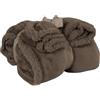 SaRani Plaid Coperta Pile Pelliccia Divano e Letto Morbido Caldo Sherpa (Marrone, 160x210 cm)