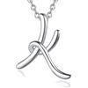 EUDORA Harmony Ball Collana Iniziale Argento Sterling 925 26 Lettere dell'Alfabeto Ciondolo Personalizzato Nome Gioielli Collane Regali per Donne Ragazze Festa della Mamma, Catena 45 cm