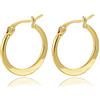 Yumay Orecchini a cerchio in oro giallo 9 kt, per donne e ragazze (20 mm di diametro), Oro giallo