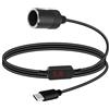 RIIEYOCA PD USB C Cavo Convertitore Spina Accendisigari Maschio, da 5V a 20V Tipo C Adattatore Femmina Accendisigari con Display Digitale per Dash Cam, GPS, Baby Monitor (0,7M)