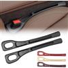 SHUOHONG 2 Pezzi Riempitivo per Sedili Auto, Riempitore per Fessure del Sedile Laterale 'Auto Organizer per Interni Auto, Riempimento del Divario del Sedile, Universali per Auto Suv (Nero)