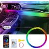 NEOVSUNY LED Auto Interni, interni auto Porta USB da 146 led con 219 Opzioni di Scena,Strisce Auto con Porta USB Controllo APP,Luce a LED per opzioni di scena dell'auto e 20 milioni di colori