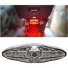 CGEAMDY Universale Fanale Posteriore, LED Motociclo Fanale Posteriore Freno, 15 LED Faro Coda Luce Arresto Freno, Luce Stop Freno Coda Moto, LED Moto Luce Frenos Targa Lampada Stop(Nero)