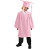 Generic Abito da Laureato Set, 2025 Toga Laurea per Bambini Asilo Costumi Laurea e Tocco Cappello Costume da Laureato per Bambini Studenti Elementare Medi Linea Costume Travestimento (A0a1-RD2, 5-6 Anni)