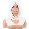 MapofBeauty 20 Pollice/50 cm Lungo Layered Con Frange Lisci Sintetico Fibra Shoulder Lunghezza Capelli per Quotidiano Parrucche (Bianco)