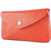 modamoda de P11 Portafoglio Donna Pelle Portafoglio Portafoglio Medio Handmade in Italy, rosso/arancione, m, piccolo portamonete leggero