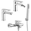Jacuzzi Borea set miscelatori lavabo e bidet per piletta click clack con gruppo vasca Jacuzzi | Rubinetteria