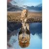 HUADADA Puzzle 1000 Pezzi, Puzzle di Re Leone fiducioso, Puzzle Adulti, Puzzle Arte per Adulti, Puzzle Paesaggi Giochi Rilassamento e Intelligence, Puzzle per Gioco Familiare, Puzzle Regalo