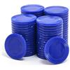 Smartdealspro, 64 gettoni da mini poker in plastica opaca da 32 mm con scatola di conservazione (Girasole, Blu scuro)
