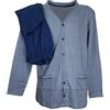 dolcecasabiancheria Pigiama Uomo Invernale Aperto avanti con Bottoni in Caldo Cotone 7903 54 Blu