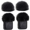 SUNMON 4 paravento nero per DJI MINI Mic, microfono peloso, protezione pop in schiuma per microfono DJI wireless, filtro antirumore, copertura microfono per microfono DJI MINI