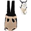 ZLXHDL Zaino Pettorale Per Animali Domestici, Zaino Porta Cani Traspirante Portatile Per Animali Domestici Accessori Per Animali Domestici Per Escursionismo Bici da Viaggio Moto(S-beige)