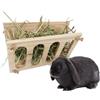 GOVNPJ Mangiatoia per fieno in legno pieghevole Mangiatoia per fieno per conigli Ripiano per alimentazione erba Dispenser per fieno Porta erba per animali domestici Gabbia Accessori per criceti