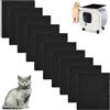 YCHYAN 10 Pezzi Filtro a Carbone Attivo per Lettiera, 14 * 14 cm Filtro per Lettiera per Gatti, può Essere Tagliato a Misura, Adatto per Bidoni Della Spazzatura e Lettiere per Gatti