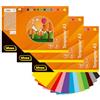 Idena 90258 - Carta argilla DIN A3, 3 blocchi con 12 fogli di carta artigianale ciascuno in 12 splendidi colori, 150 g/m², miscela FSC