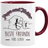 Acen Merchandise Tazza con scritta, papà e figlia. Migliori amici per la vita, tazza di Natale, regali divertenti, tazza da caffè, festa del papà, regalo per la festa del papà, compleanno, miglior regalo per papà