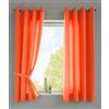 Gardinenbox Berlino 20405N2 - Set di 2 tende con occhielli, 175 x 140 cm, colore arancione, opache, in microfibra satinata, permeabile alla luce, tinta unita opaca
