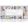 ARPAN Family - Cornice portafoto Multipla per 10 Foto da 15 x 15 x 18 cm, Colore Bianco, 71 x 36 x 3 cm