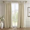 Madison Park Emilia - Tenda singola oscurante in finta seta, con fodera per la privacy, con passanti intrecciati, per soggiorno, camera da letto e dormitorio, 241 x 127 cm, colore: champagne